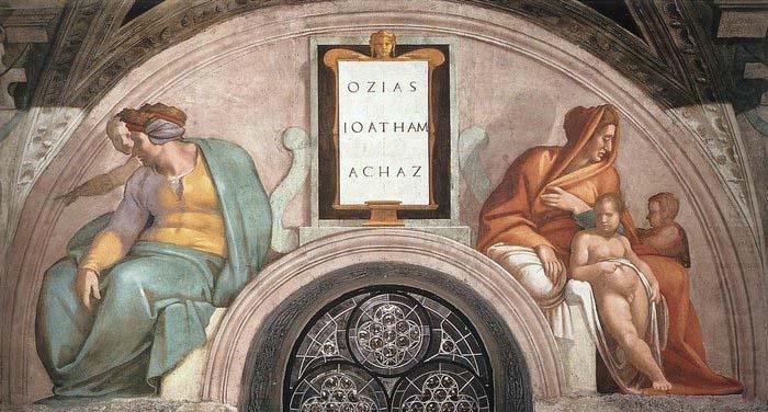 Michelangelo Buonarroti Uzziah - Jotham - Ahaz china oil painting image